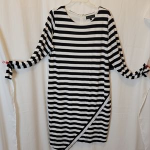 Eloquii Black and White striped bodycon NWT!